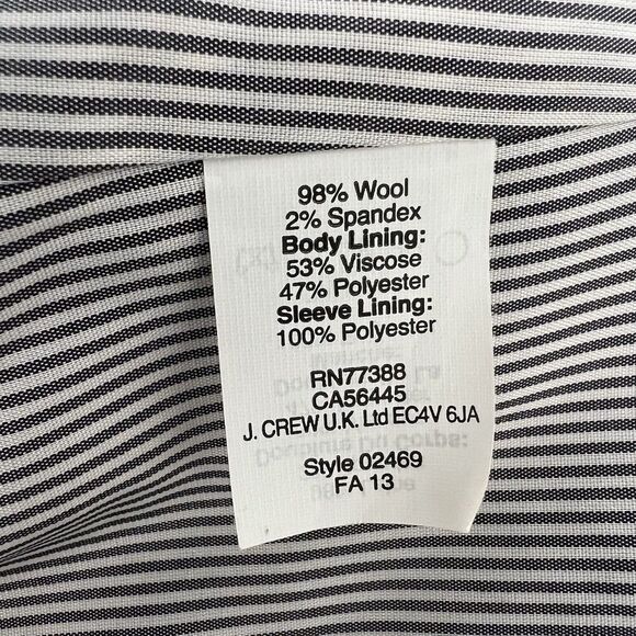 J. Crew Schoolboy Blazer Grey Wool Business Casual Academia Preppy Jacket Size 4 - Picture 10 of 12